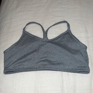 Athlete girl sports bra, gray
